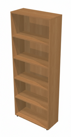 Libreria a giorno in melaminico per ufficio cm. 76x32x196h