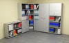 Libreria per ufficio fissa in legno con piani interni cm. 76x32x81,5h