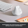 Logitech Lift Mouse Wireless Verticale Ergonomico, Ricevitore USB Bluetooth o Logi Bolt, Silenzioso - Off-White