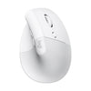 Logitech Lift Mouse Wireless Verticale Ergonomico, Ricevitore USB Bluetooth o Logi Bolt, Silenzioso - Off-White
