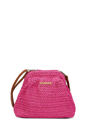 Pochette paglia con tracolla | ICONIQUE