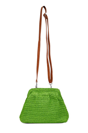 Pochette paglia con tracolla | ICONIQUE