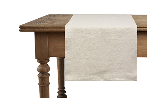 Runner da tavola in 100% puro lino lavato delavè stone washed morbido resistente elegante made in italy  BOLLITO