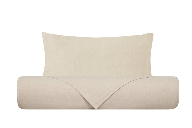 Parure copripiumino in puro lino stone washed Bollito