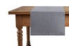 Runner da tavola in 100% puro lino lavato delavè stone washed morbido resistente elegante made in italy ANTRACITE - Vanita di raso