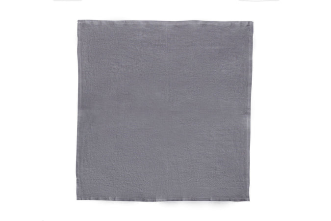 Set di 6 tovaglioli da tavola 45 X 45 CM in 100% puro lino lavato delavè stone washed morbido resistente elegante made in italy ANTRACITE