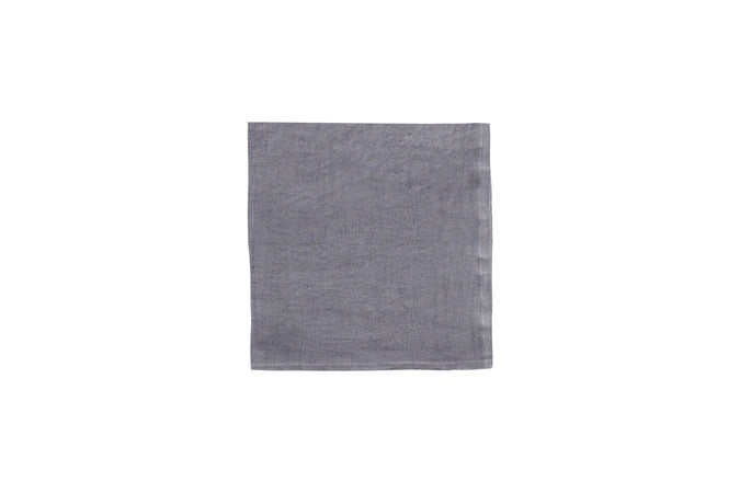 Set di 6 tovaglioli da tavola 45 X 45 CM in 100% puro lino lavato delavè stone washed morbido resistente elegante made in italy ANTRACITE