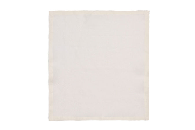 Set di 6 tovaglioli da tavola 45 X 45 CM in 100% puro lino lavato delavè stone washed morbido resistente elegante made in italy AVORIO
