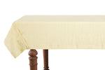 Tovaglia da tavola in 100% puro lino lavato delavè stone washed morbido resistente elegante made in italy   GIALLO PASTELLO - Vanita di raso