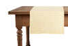 Runner da tavola in 100% puro lino lavato delavè stone washed morbido resistente elegante made in italy GIALLO PASTELLO - Vanita di raso