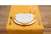 Runner da tavola in 100% puro lino lavato delavè stone washed morbido resistente elegante made in italy OCRA - Vanita di raso