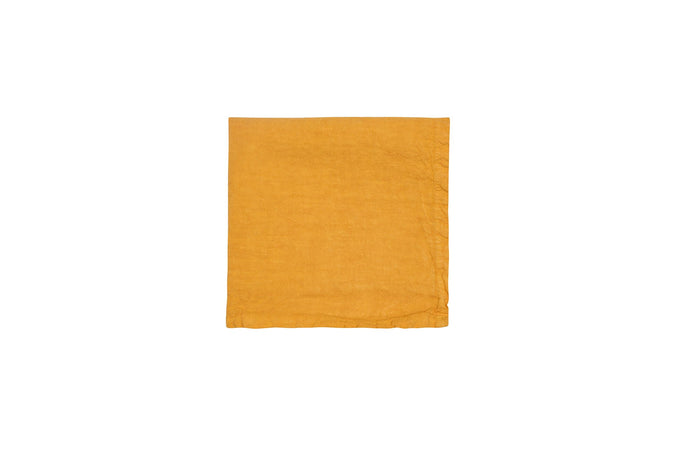 Set di 6 tovaglioli da tavola 45 X 45 CM in 100% puro lino lavato delavè stone washed morbido resistente elegante made in italy  OCRA