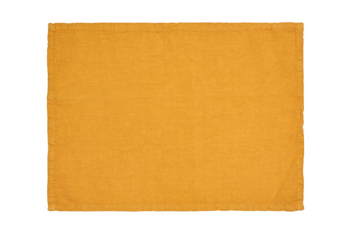 Set di 2 tovagliette americane coppia tovagliette 35 X 50 CM in 100% puro lino lavato delavè stone washed morbido resistente elegante made in italy  OCRA - Vanita di raso