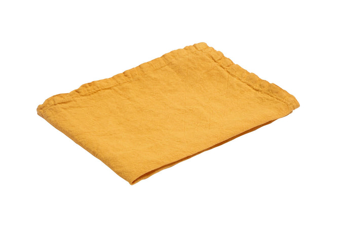 Set di 2 tovagliette americane coppia tovagliette 35 X 50 CM in 100% puro lino lavato delavè stone washed morbido resistente elegante made in italy  OCRA - Vanita di raso