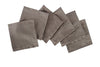 Set di 6 tovaglioli da tavola 45 X 45 CM in 100% puro lino lavato delavè stone washed morbido resistente elegante made in italy  TORTORA