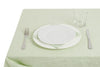 Tovaglia da tavola in 100% puro lino lavato delavè stone washed morbido resistente elegante made in italy  VERDE MENTA - Vanita di raso