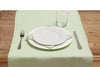 Runner da tavola in 100% puro lino lavato delavè stone washed morbido resistente elegante made in italy  VERDE MENTA - Vanita di raso
