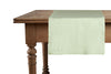 Runner da tavola in 100% puro lino lavato delavè stone washed morbido resistente elegante made in italy  VERDE MENTA - Vanita di raso