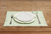 Set di 2 tovagliette americane coppia tovagliette 35 X 50 CM in 100% puro lino lavato delavè stone washed morbido resistente elegante made in italy VERDE MENTA - Vanita di raso