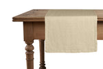 Runner da tavola in 100% puro lino lavato delavè stone washed morbido resistente elegante made in italy  SABBIA - Vanita di raso