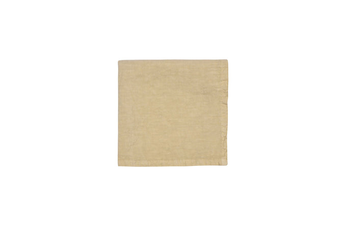 Set di 6 tovaglioli da tavola 45 X 45 CM in 100% puro lino lavato delavè stone washed morbido resistente elegante made in italy SABBIA