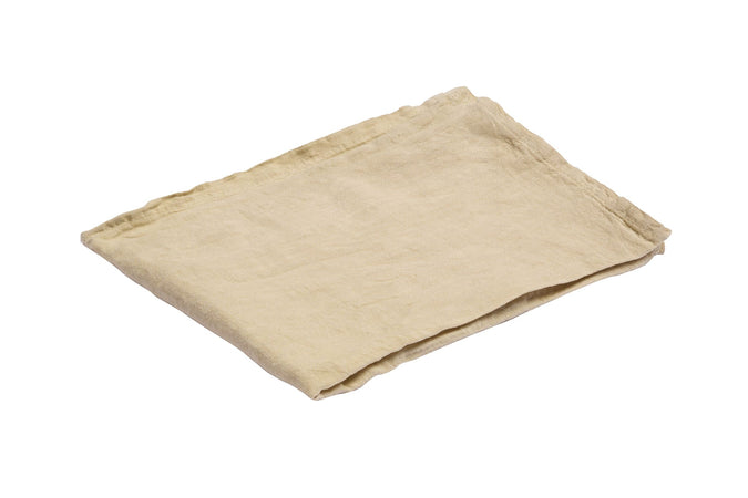 Set di 2 tovagliette americane coppia tovagliette 35 X 50 CM in 100% puro lino lavato delavè stone washed morbido resistente elegante made in italy  SABBIA - Vanita di raso