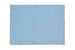 Set di 2 tovagliette americane coppia tovagliette 35 X 50 CM in 100% puro lino lavato delavè stone washed morbido resistente elegante made in italy  AZZURRO - Vanita di raso