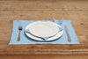 Set di 2 tovagliette americane coppia tovagliette 35 X 50 CM in 100% puro lino lavato delavè stone washed morbido resistente elegante made in italy  AZZURRO - Vanita di raso