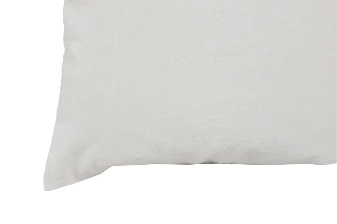 Coppia di federe in puro lino stone washed Grigio Perla