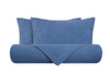 Parure letto in Puro Lino Stonewashed Bluette
