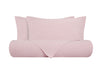 Parure copripiumino in puro lino stone washed Rosa Perla