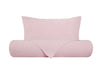 Parure copripiumino in puro lino stone washed Rosa Perla