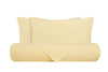 Parure copripiumino in puro lino stone washed Giallo Pastello