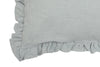 Federa in puro lino stonewashed Grigio con Frou Frou