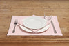 Set di 2 tovagliette americane coppia tovagliette 35 X 50 CM in 100% puro lino lavato delavè stone washed morbido resistente elegante made in italy  ROSA