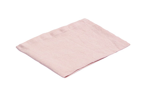 Set di 2 tovagliette americane coppia tovagliette 35 X 50 CM in 100% puro lino lavato delavè stone washed morbido resistente elegante made in italy  ROSA