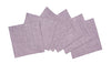 Set di 6 tovaglioli da tavola 45 X 45 CM in 100% puro lino lavato delavè stone washed morbido resistente elegante made in italy VIOLETTA