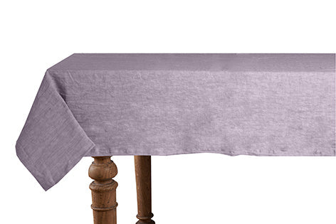 Tovaglia da tavola in 100% puro lino lavato delavè stone washed morbido resistente elegante made in italy  VIOLETTA