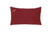 Federa con elegante iniziale ricamatain puro lino stonewashed Bordeaux