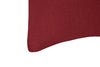 Federa con elegante iniziale ricamatain puro lino stonewashed Bordeaux