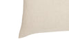 Federa con elegante iniziale ricamata in puro lino stonewashed Bollito