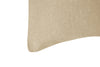 Federa con elegante iniziale ricamata in puro lino stonewashed Sabbia
