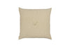 Cuscino Arredo con elegante iniziale ricamatain puro lino stonewashed Sabbia