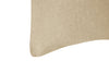 Cuscino Arredo con elegante iniziale ricamatain puro lino stonewashed Sabbia