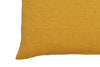 Cuscino Arredo con elegante iniziale ricamatain puro lino stonewashed Ocra