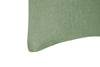 Federa con elegante iniziale ricamata in puro lino stonewashed Oliva