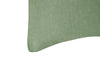 Cuscino Arredo con elegante iniziale ricamatain puro lino stonewashed Oliva