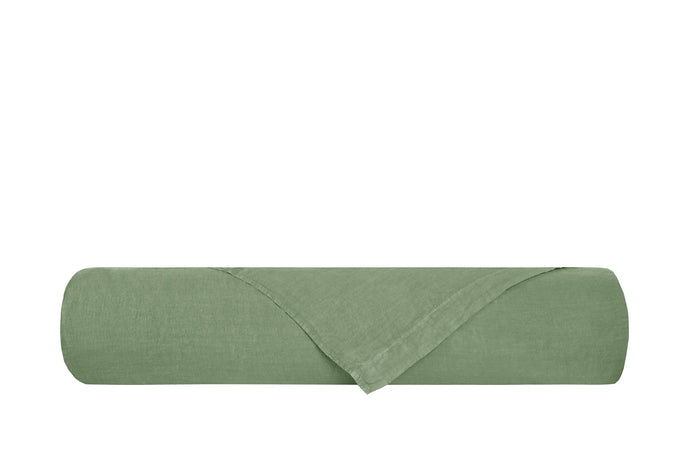 Copripiumino in puro lino stonewashed Oliva
