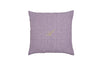 Cuscino Arredo con elegante iniziale ricamatain puro lino stonewashed Violetta