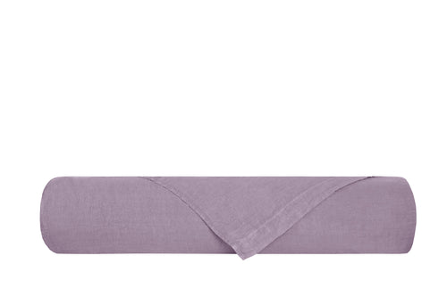 Lenzuolo piano in puro lino stonewashed Lilla